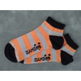 Bambusové kotníkové ponožky Kubik (oranžová)