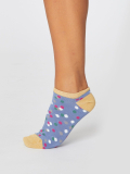 Kotníčkové ponožky s puntíky modrá