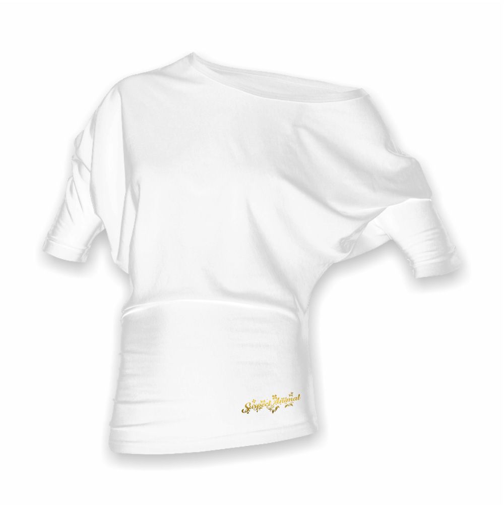 Bambusové tričko Asymmetric (bílá)