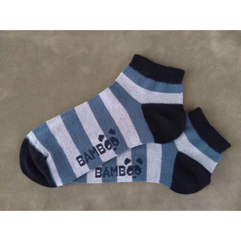 Bambusové kotníkové ponožky Kubik (modrá)