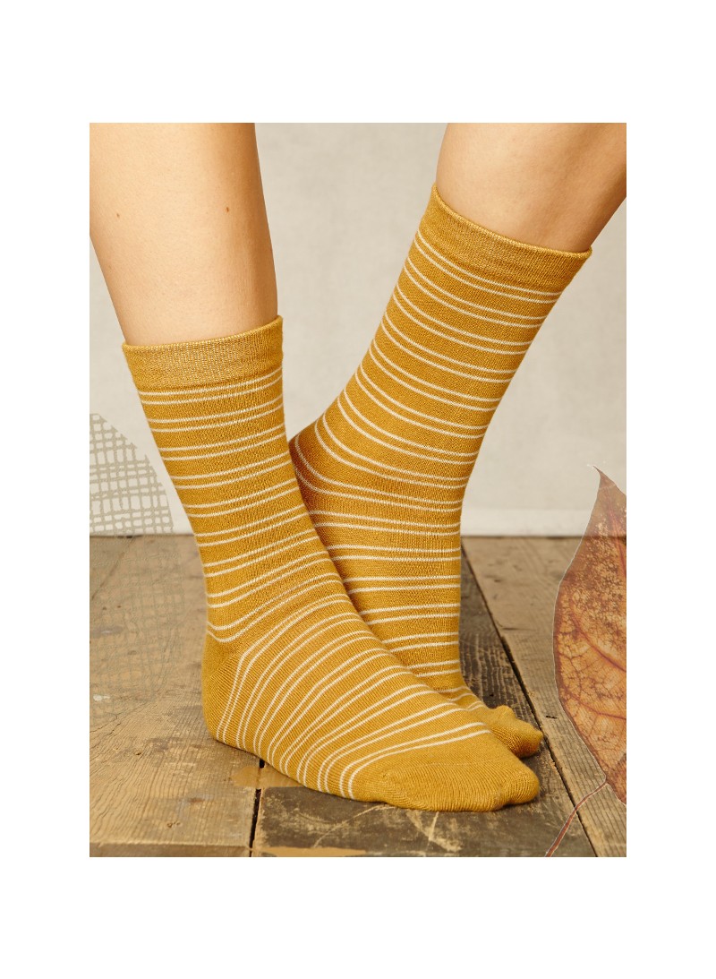 Dámské bambusové ponožky Mustard