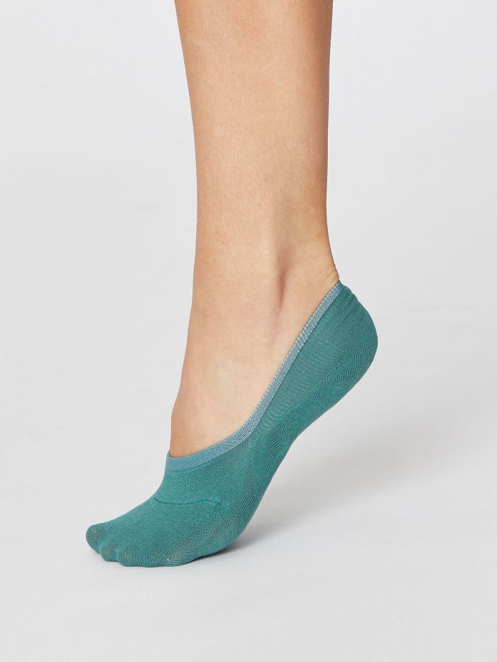 Neviditelné ponožky zelená