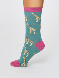 Dámské bambusové ponožky žirafa