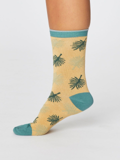 Dámské bambusové ponožky tropical žlutá