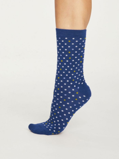 Dámské bambusové ponožky Spotty (modrá)